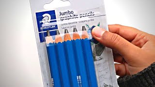 Staedtler Mars Lumograph Jumbo Graphite Pencils  First Impression [upl. by Moorefield]