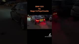 Bmw 320i na extreme popcrackle amp stage 1 non turbo [upl. by Ladnyc]