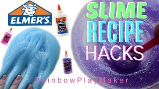 TESTING ELMERS SLIME RECIPE HACKS MAKE PERFECT SLIME EVERY TIME KID FRIENDLY amp NO BORAX [upl. by Sungam562]