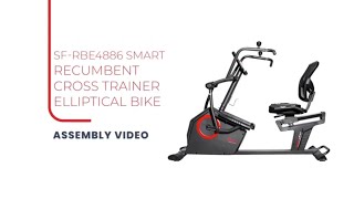 How to Assemble Recumbent Cross Trainer Elliptical Bike SFRBE4886SMART [upl. by Stanton]