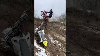 Hill Climbs on Snow Kornel Ott on the Beta 300 RR enduro hardenduro hillclimb 2stroke [upl. by Barbabra]