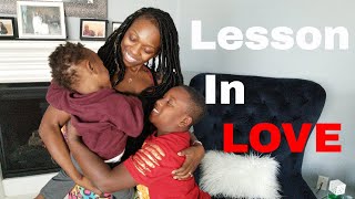 Dangerusdiva Mom Sings and Teaches Sons Jfunk and baby Josiah Lesson In Love Soinlovefamily [upl. by Leumel]