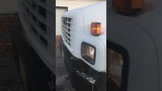 Cold start of a 2002 GMC C6500 with a 3126 CAT and a 2000 Ford F250 with the T444E engine [upl. by Chadd]