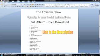 The Eminem Show FULL ALBUM DOWNLOAD [upl. by Lebazej]