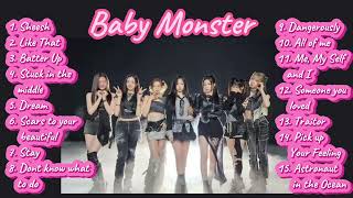 Baby Monster  Playlist  First Album and Evaluation Songs [upl. by Owiat]