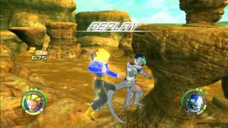 PS3 Dragon ball raging blast 2 Sword Trunks Super Saiyan VS Mecha Frieza [upl. by Enoj706]