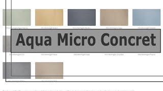 Application Tutorial AQUA MicroConcrete [upl. by Nikoletta]