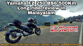 Yamaha FZ 250 BS6 2021 Long Term review in Malayalam Did anything change after the price cut fz25 [upl. by Bobbe243]