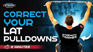 Lat Pulldowns with Perfect Form The Correct Way [upl. by Trixie895]