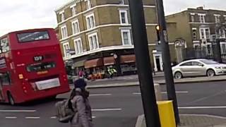 Moment cyclist hit by car caught on camera in London [upl. by Rossy]