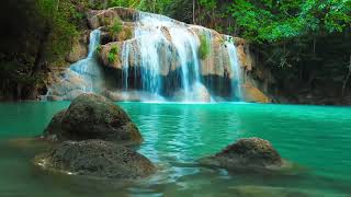 Entspannungsmusik Natur Tiefenentspannung Stressabbau 4K Wasserfall [upl. by Leirea]