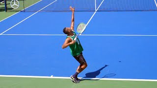 Nick Kyrgios Serve Slow Motion  ATP Fastest Tennis Serve Technique [upl. by Deevan113]