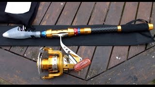 Supertrip Telescopic Fishing Rod and Reel Combo  visual tour [upl. by Nagam]