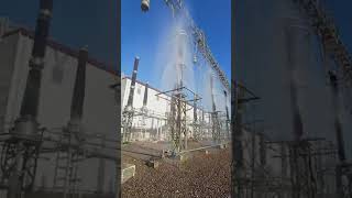 GIS 400kV  Wilorton Advanced Automated Insulator Washing System [upl. by Charis]