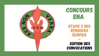 Deuxième Etape Des Épreuves Écrites Du Concours DEntrée A LENA  Imprimer Votre Convocation [upl. by Rafaelia]