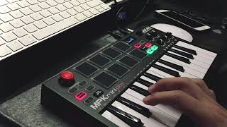 AKAI MPK mini play buildin sound test loop demo [upl. by Aiuqes]