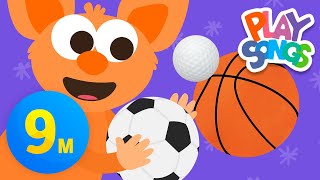 Ball Songs for Kids ⚽⚾🏀🏈  More Nursery Rhymes amp Kids Songs  Throw the Ball  Playsongs [upl. by Nari47]