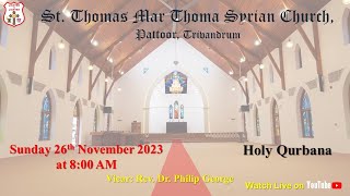 Holy Qurbana Live  St Thomas Mar Thoma Syrian Church  Pattoor Trivandrum [upl. by Westney]