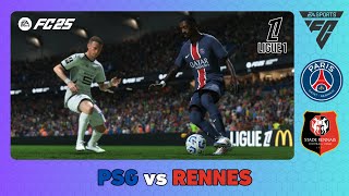 PSG vs RENNES  Ligue 1 202425  EA SPORTS FC 25 [upl. by Byron]