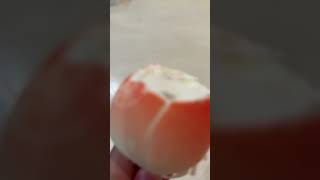 Trying the viral peach ice cream viral food [upl. by Aynnek]