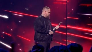 RagnBone Man accepts his 2017 Critics Choice Award  BRITs 2017 Nominations [upl. by Laehcor]