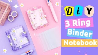 🌟 How to make Mini 3 Ring Binder Notebook at home  DIY binder journal notebook [upl. by Arabella]