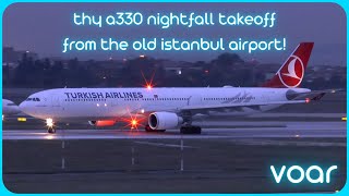 HD THY Airbus A330300 takeoff at Istanbul Ataturk Airport  10102015 [upl. by Ultun]