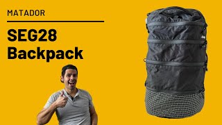 BEST Minimal Carry On Contender Matador SEG28 Travel Backpack Review [upl. by Enyrat]