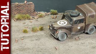 Tutorial How to build a terrain base for your WW1 or WW2 diorama 135 scale model [upl. by Dlawso]