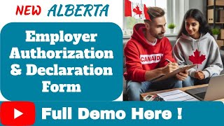 DEMO AAIP Employer Authorization and Declaration Form Step By Step [upl. by Lilah]