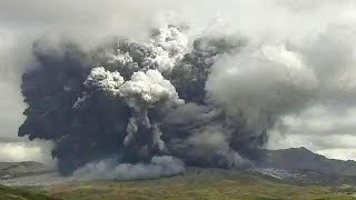 ERUPTION OF STRATOVOLCANO MOUNT ASO Oct 20 2021  Kyushu Island Japan Please Read Description [upl. by Cyna]