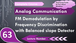 FM Demodulation  Frequency Discrimination by Balanced Slope Detector  Analog Communication [upl. by Harlan577]