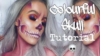 Colourful Skull Tutorial  FREAK WEEK  KeilidhMua [upl. by Retniw]