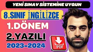 8 SINIF İNGİLİZCE 1 DÖNEM 2 YAZILI SORULARI  YENİ SINAV SİSTEMİ  20232024 [upl. by Harutek839]