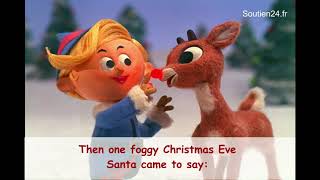 Rudolph the RedNosed Reindeer with lyrics  Christmas song [upl. by Akinat]