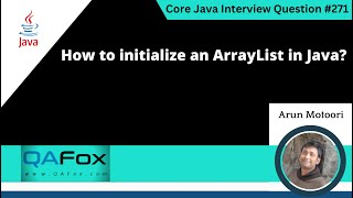 How to initialize an ArrayList in Java Core Java Interview Question 271 [upl. by Nepean]