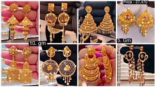 Gold Earrings Designs New Model2023 Earrings DesignGold Earrings Gold Earrings Designs vlog 54 [upl. by Ttenaj311]