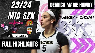 Dearica Marie Hamby Highlights 202324  Turkey amp China Top Leagues [upl. by Ijat]