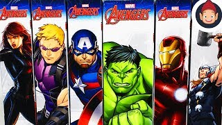 Marvel Avengers Titan Hero Series Hulk Iron Man Captain America Thor Hawkeye amp Black Widow Figures [upl. by Anemij]