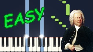 🎹Bach  Musette  EASY Piano Tutorial  Synthesia [upl. by Anes673]