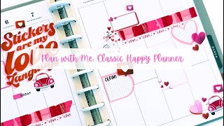 Plan with Me  I Heart Stickers  Happy Planner [upl. by Jung613]