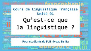 01Questce que la linguistique [upl. by Nylde]