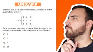 UNICAMP MATRIZ E DETERMINANTES  Sabendo que a e b são números reais [upl. by Ecnal]