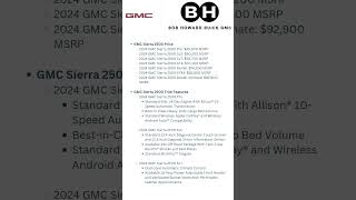 2024 GMC Sierra 2500 Trim Levels  Bob Howard Buick GMC shorts [upl. by Nisay530]