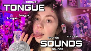 Asmr  10 Types of Tongue Sounds  Echoed Mouth Sounds  flutters flicks clicks [upl. by Gussman]