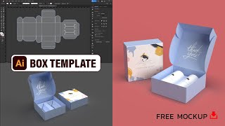 How to Box Template Design in Adobe Illustrator CC 2020 [upl. by Nertie152]