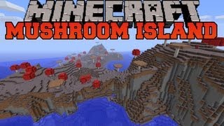 Minecraft Mushroom Survival Island Seed Showcase  Mushroom Biome Mineshafts Massive Caves [upl. by Roice]