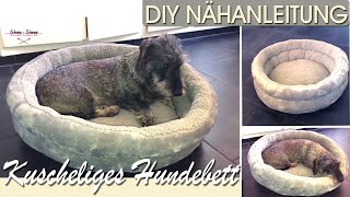 DIY Beruhigendes Hundebett selber nähen Hundedonut [upl. by Ardnalak]