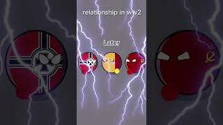 relationship changes in ww2 countryballs germany russia usa japan spain relationship [upl. by Busby290]