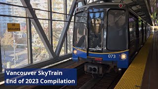 Vancouver SkyTrain  End of 2023 Mega Compilation [upl. by Eerdna]